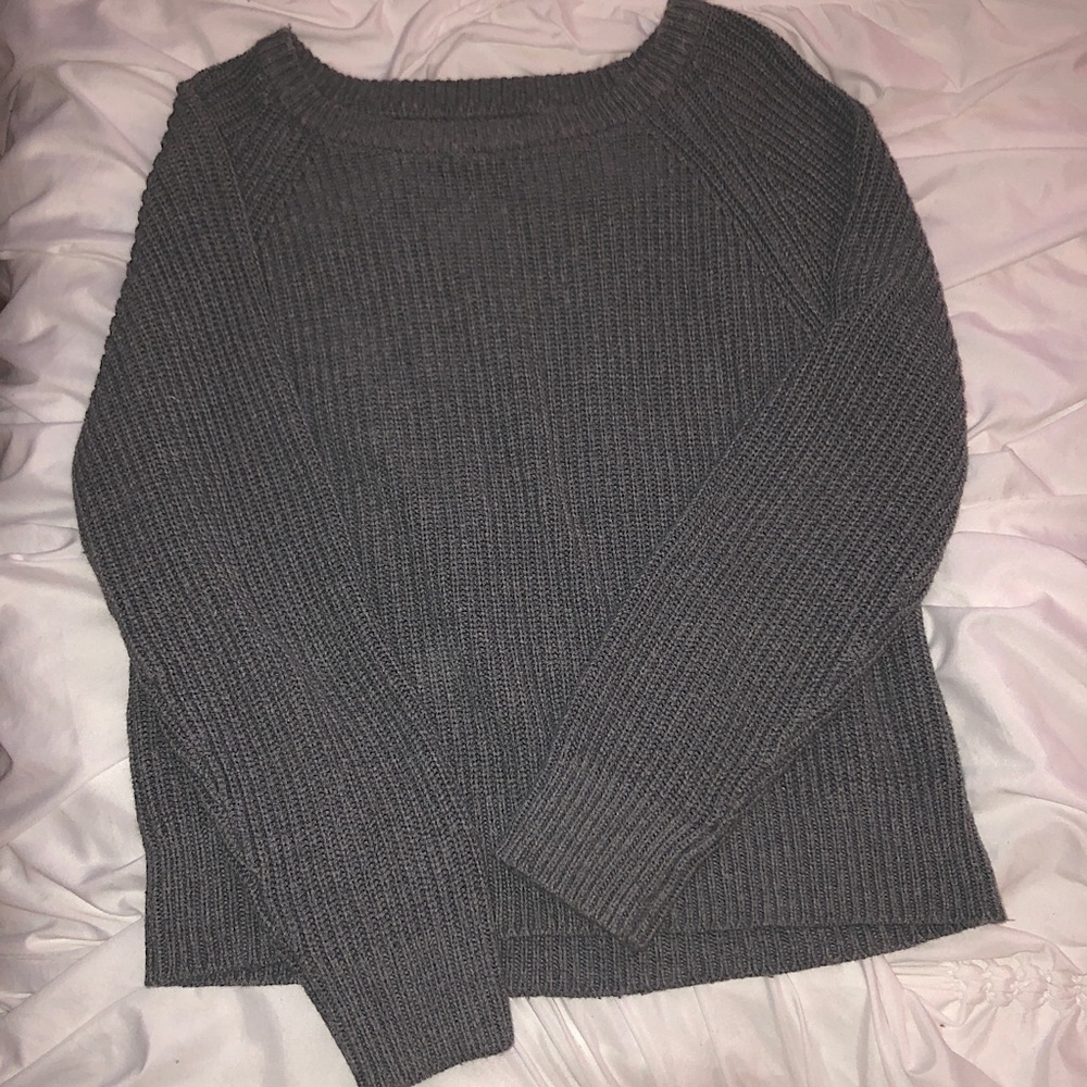 Grey knit sweater
